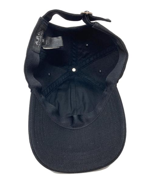 A.P.C.（アーペーセー）A.P.C. (アーペーセー) 刺繍ロゴキャップ　帽子 ブラック サイズ:56の古着・服飾アイテム