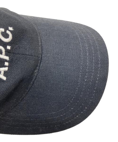 A.P.C.（アーペーセー）A.P.C. (アーペーセー) 刺繍ロゴキャップ　帽子 ブラック サイズ:56の古着・服飾アイテム