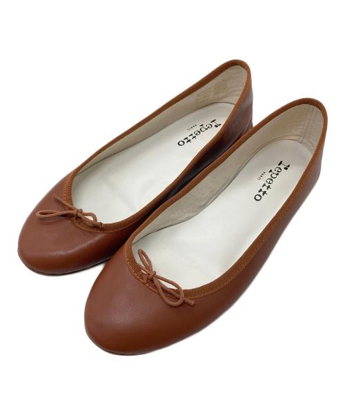 repetto（レペット）Repetto (レペット) レザー Cendrillon Ballerinas パンプス　フラットパンプス　フラットシューズ　バレエシューズ　フランス製 ブラウン サイズ:38の古着・服飾アイテム