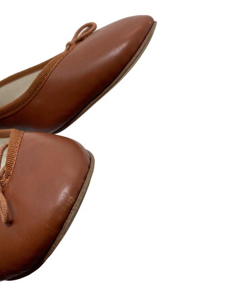 repetto（レペット）Repetto (レペット) レザー Cendrillon Ballerinas パンプス　フラットパンプス　フラットシューズ　バレエシューズ　フランス製 ブラウン サイズ:38の古着・服飾アイテム