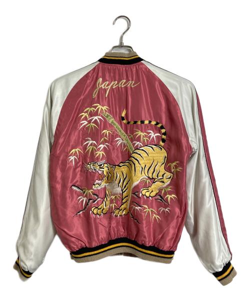 東洋エンタープライズ（トウヨウエンタープライズ）東洋エンタープライズ (トウヨウエンタープライズ) Tiger (タイガー) マップ笹虎・リバーシブルサテンスカジャン　テーラー東洋 ブラウン サイズ:Mの古着・服飾アイテム