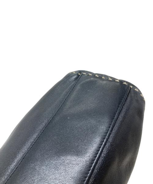 LAUREN RALPH LAUREN（ローレンラルフローレン）LAUREN RALPH LAUREN (ローレンラルフローレン) レザートートバッグ　ハンドバッグ　レザーバッグ ブラック サイズ:実寸参照の古着・服飾アイテム