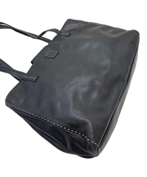 LAUREN RALPH LAUREN（ローレンラルフローレン）LAUREN RALPH LAUREN (ローレンラルフローレン) レザートートバッグ　ハンドバッグ　レザーバッグ ブラック サイズ:実寸参照の古着・服飾アイテム