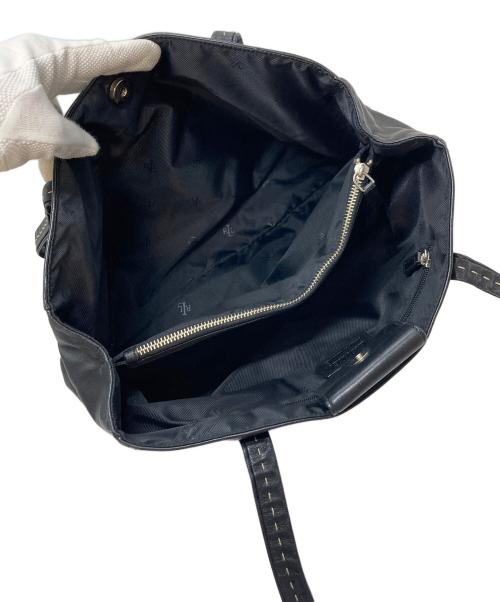 LAUREN RALPH LAUREN（ローレンラルフローレン）LAUREN RALPH LAUREN (ローレンラルフローレン) レザートートバッグ　ハンドバッグ　レザーバッグ ブラック サイズ:実寸参照の古着・服飾アイテム