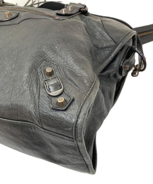 BALENCIAGA（バレンシアガ）BALENCIAGA (バレンシアガ) エディターズバッグ　ヴィンテージ加工バッグ　2WAYバッグ　イタリア製 ブラック サイズ:実寸参照の古着・服飾アイテム