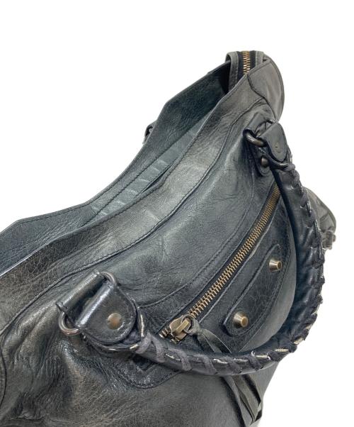 BALENCIAGA（バレンシアガ）BALENCIAGA (バレンシアガ) エディターズバッグ　ヴィンテージ加工バッグ　2WAYバッグ　イタリア製 ブラック サイズ:実寸参照の古着・服飾アイテム