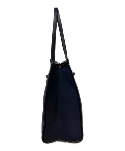 GIANNI CHIARINI（ジャンニ キアリーニ）GIANNI CHIARINI (ジャンニ キアリーニ) キャンバストートバッグ　ポーチ付き ネイビー サイズ:実寸参照の古着・服飾アイテム