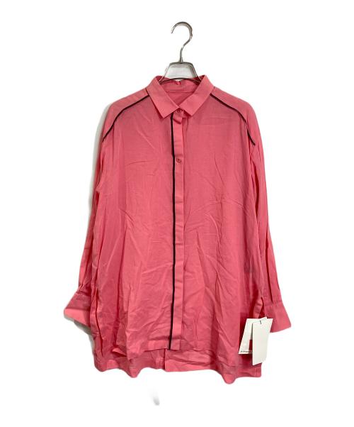 HIROKO KOSHINO（ヒロコ コシノ）HIROKO KOSHINO (ヒロコ コシノ) オーバーサイズシアーシャツ　コットンシャツ ピンク サイズ:38 未使用品の古着・服飾アイテム