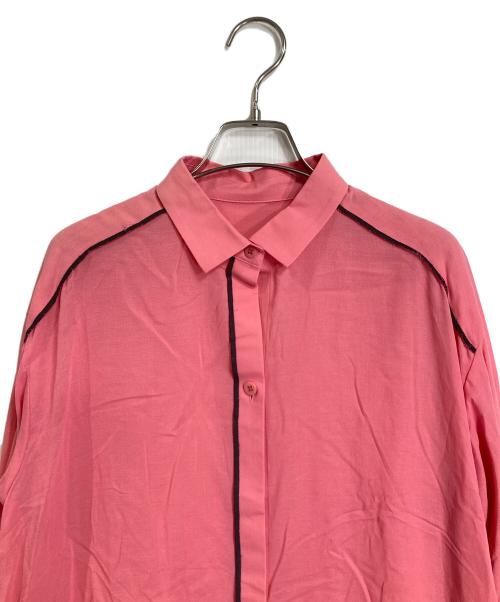 HIROKO KOSHINO（ヒロコ コシノ）HIROKO KOSHINO (ヒロコ コシノ) オーバーサイズシアーシャツ　コットンシャツ ピンク サイズ:38 未使用品の古着・服飾アイテム