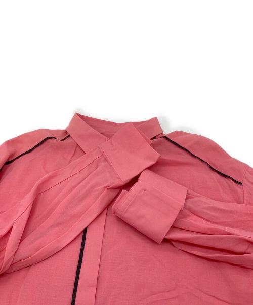 HIROKO KOSHINO（ヒロコ コシノ）HIROKO KOSHINO (ヒロコ コシノ) オーバーサイズシアーシャツ　コットンシャツ ピンク サイズ:38 未使用品の古着・服飾アイテム