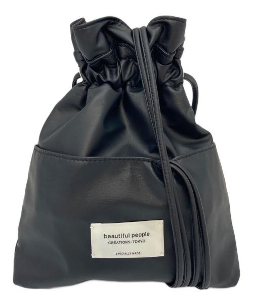 beautiful people（ビューティフルピープル）beautiful people (ビューティフルピープル) ショルダーバッグ　巾着バッグ　 ブラック サイズ:実寸参照の古着・服飾アイテム