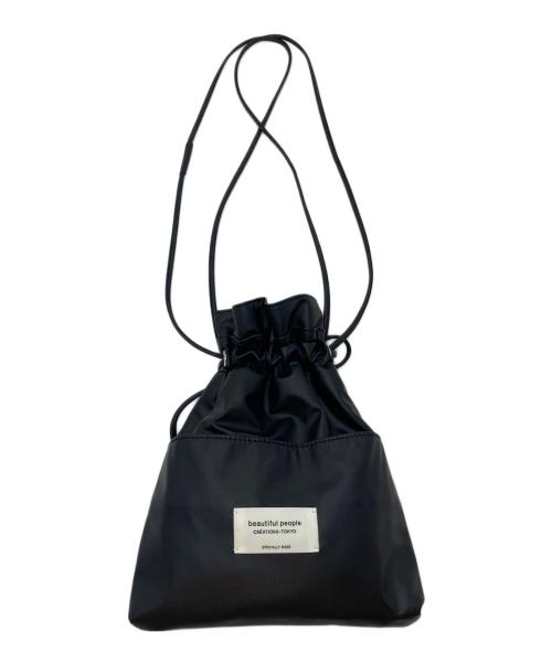 beautiful people（ビューティフルピープル）beautiful people (ビューティフルピープル) ショルダーバッグ　巾着バッグ　 ブラック サイズ:実寸参照の古着・服飾アイテム