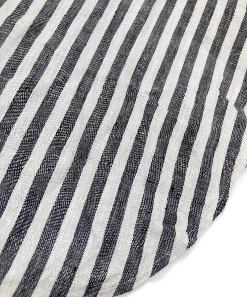 Plage（プラージュ）Plage (プラージュ) リネンシャツワンピース　ストライプ　長袖ワンピース ホワイト×グレー サイズ:36の古着・服飾アイテム