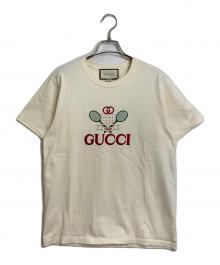 GUCCI（グッチ）の古着「20SS Club Multi Tee 半カット　コットンTシャツ」｜ベージュ