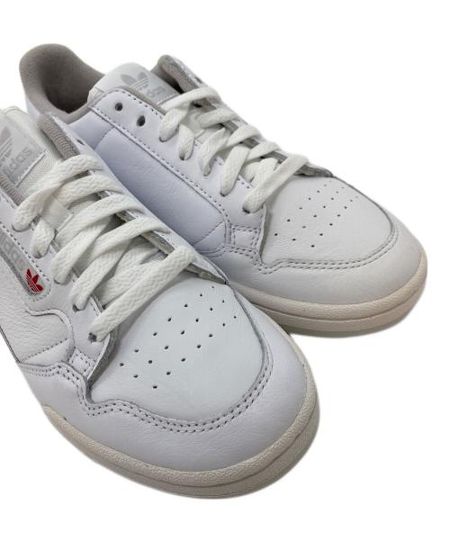 adidas（アディダス）adidas (アディダス) CONTINENTAL 80　adidas originals　ランニングホワイト ホワイト×グレー サイズ:UK7の古着・服飾アイテム