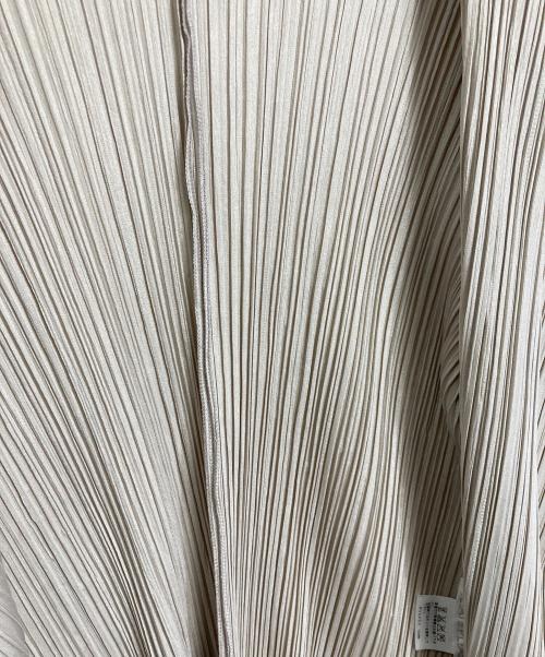 PLEATS PLEASE（プリーツプリーズ）PLEATS PLEASE (プリーツプリーズ) プリーツカーディガン　デザインカーディガン　日本製 ベージュ サイズ:3の古着・服飾アイテム