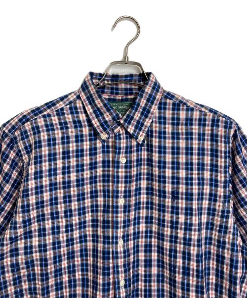 POLO COUNTRY（ポロカントリー）POLO COUNTRY (ポロカントリー) 90’Sボタンダウン半袖シャツ　チェックシャツ　コットンシャツ　90年代 ネイビー×レッド サイズ:Lの古着・服飾アイテム