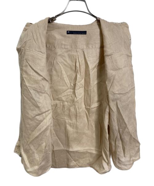 martinique（マルティニーク）martinique (マルティニーク) ESSENTIAL スタンダードシャツ　リネンシャツ　 ベージュ サイズ:実寸参照の古着・服飾アイテム