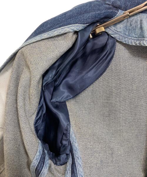 POLO RALPH LAUREN（ポロ・ラルフローレン）POLO RALPH LAUREN (ポロ・ラルフローレン) Double-Breasted denim blazer ダブルブレスッドデニムブレザー　デニムジャケット　アウター　ライトアウター ブルー サイズ:2の古着・服飾アイテム