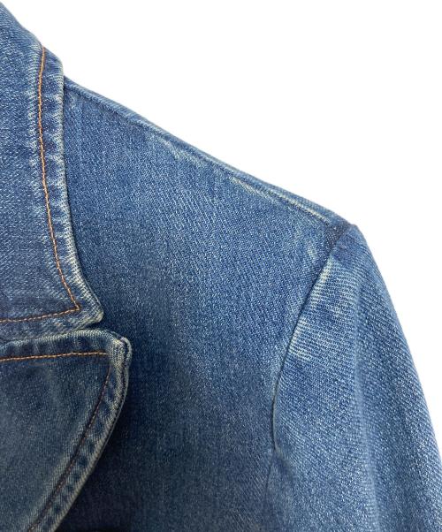 POLO RALPH LAUREN（ポロ・ラルフローレン）POLO RALPH LAUREN (ポロ・ラルフローレン) Double-Breasted denim blazer ダブルブレスッドデニムブレザー　デニムジャケット　アウター　ライトアウター ブルー サイズ:2の古着・服飾アイテム