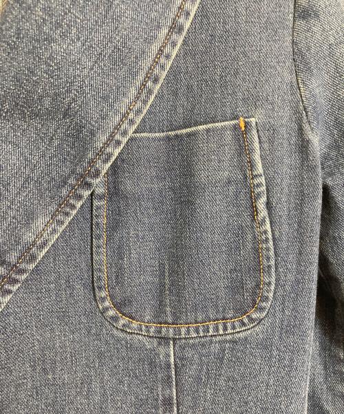 POLO RALPH LAUREN（ポロ・ラルフローレン）POLO RALPH LAUREN (ポロ・ラルフローレン) Double-Breasted denim blazer ダブルブレスッドデニムブレザー　デニムジャケット　アウター　ライトアウター ブルー サイズ:2の古着・服飾アイテム