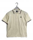 FREAK'S STORE×UMBROフリークスストア×アンブロ）の古着「ポロシャツ　半袖シャツ　ワンポイント刺繍シャツ」｜ホワイト