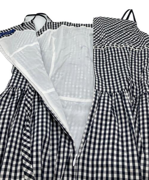 M'S GRACY（エムズグレイシー）M'S GRACY (エムズグレイシー) キャミソール ギンガムチェックワンピース ホワイト×ブラック サイズ:40の古着・服飾アイテム