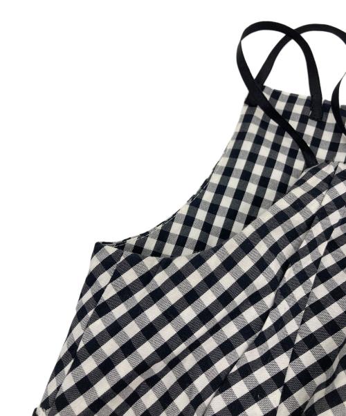 M'S GRACY（エムズグレイシー）M'S GRACY (エムズグレイシー) キャミソール ギンガムチェックワンピース ホワイト×ブラック サイズ:40の古着・服飾アイテム