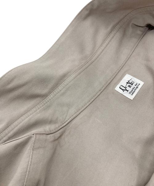 RYU（リュウ）RYU (リュウ) shawl collar shirt　長袖シャツ　コットンシャツ ベージュ サイズ:4の古着・服飾アイテム