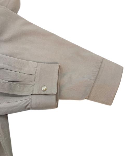 RYU（リュウ）RYU (リュウ) shawl collar shirt　長袖シャツ　コットンシャツ ベージュ サイズ:4の古着・服飾アイテム