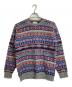 Jamieson’s Knitwear（ジャミーソンズニットウェア）の古着「【古着】フェアアイル柄ニット　マルチカラー　グレー　シェットランド　ユーロ」｜グレー