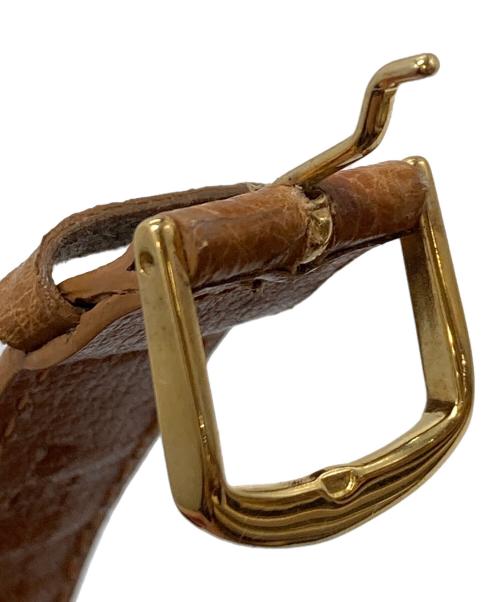 HAMILTON（ハミルトン）HAMILTON (ハミルトン) トノー型 腕時計　　クウォーツ　レザーベルト　　 ホワイト×ブラウン サイズ:実寸参照の古着・服飾アイテム