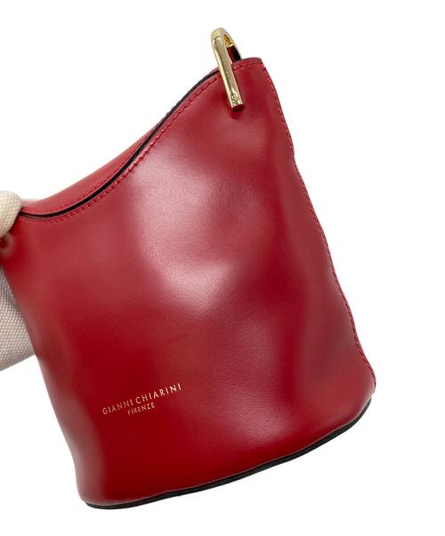 GIANNI CHIARINI（ジャンニ キアリーニ）GIANNI CHIARINI (ジャンニ キアリーニ) SOPHIA 2WAY チェーンバッグ レッド サイズ:実寸参照の古着・服飾アイテム