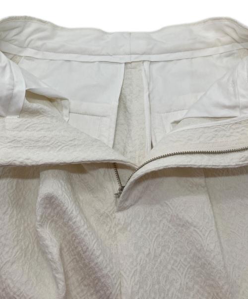 MONKEY TIME（モンキータイム）MONKEY TIME (モンキータイム) ST/PE JQD WD 1P PT/パンツ　ワイドパンツ　ジャガードパンツ ホワイト サイズ:Sの古着・服飾アイテム