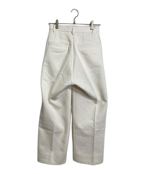 MONKEY TIME（モンキータイム）MONKEY TIME (モンキータイム) ST/PE JQD WD 1P PT/パンツ　ワイドパンツ　ジャガードパンツ ホワイト サイズ:Sの古着・服飾アイテム