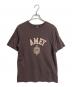 Americana（アメリカーナ）の古着「カレッジtシャツ　半袖カットソー　Tシャツ　Tee  日本製」｜ブラウン