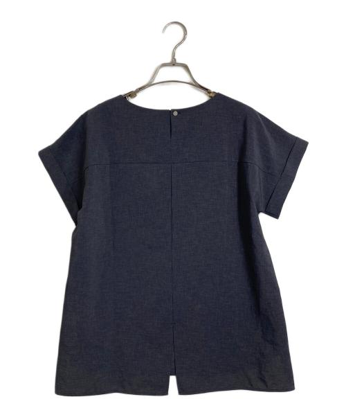 UNTITLED（アンタイトル）UNTITLED (アンタイトル) リラククール半袖ブラウス グレー サイズ:01 未使用品の古着・服飾アイテム