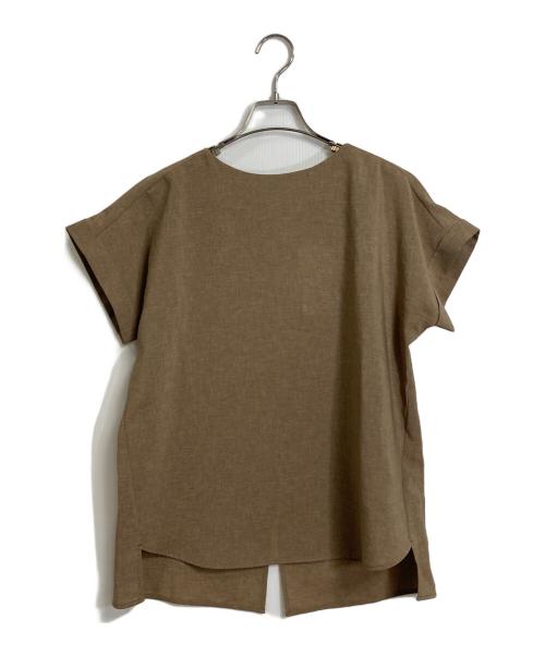 UNTITLED（アンタイトル）UNTITLED (アンタイトル) リラククール半袖ブラウス ベージュ サイズ:01 未使用品の古着・服飾アイテム