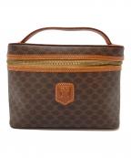 CELINEセリーヌ）の古着「マカダム柄 バニティバッグ　ミニバッグ　ポーチ　イタリア製」｜ブラウン