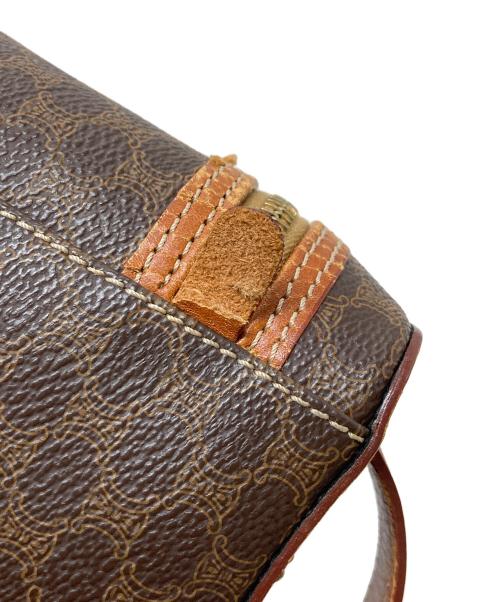 CELINE（セリーヌ）CELINE (セリーヌ) マカダム柄 バニティバッグ　ミニバッグ　ポーチ　イタリア製 ブラウン サイズ:実寸参照の古着・服飾アイテム