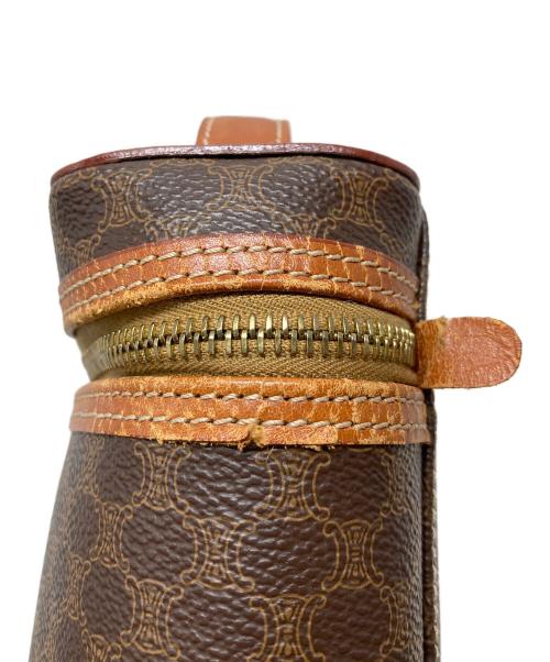 CELINE（セリーヌ）CELINE (セリーヌ) マカダム柄 バニティバッグ　ミニバッグ　ポーチ　イタリア製 ブラウン サイズ:実寸参照の古着・服飾アイテム