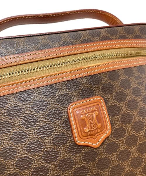 CELINE（セリーヌ）CELINE (セリーヌ) マカダム柄 バニティバッグ　ミニバッグ　ポーチ　イタリア製 ブラウン サイズ:実寸参照の古着・服飾アイテム
