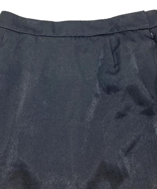 crewre（クルー）crewre (クルー) ラップレイヤードIラインスカート　レイヤードスカート　ロングスカート　ラップスカート ブラック サイズ:3の古着・服飾アイテム