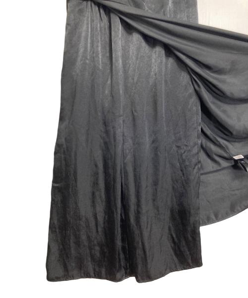 crewre（クルー）crewre (クルー) ラップレイヤードIラインスカート　レイヤードスカート　ロングスカート　ラップスカート ブラック サイズ:3の古着・服飾アイテム
