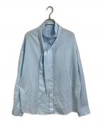 crewreクルー）の古着「2wayハイネックボウタイシャツ」｜ブルー
