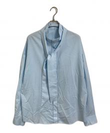 crewre（クルー）の古着「2wayハイネックボウタイシャツ」｜ブルー