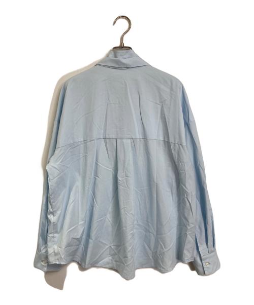 crewre（クルー）crewre (クルー) 2wayハイネックボウタイシャツ ブルー サイズ:2の古着・服飾アイテム