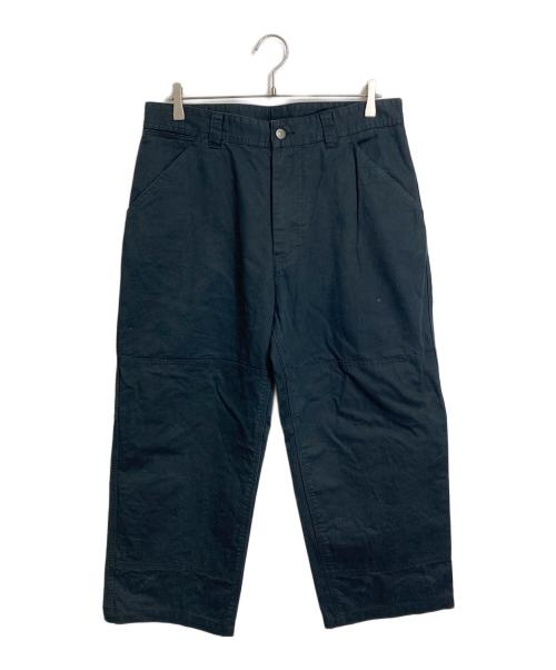 MHL（エムエイチエル）MHL (エムエイチエル) シンチバッグワイドパンツ　コットンパンツ　WORKWEAR COTTON DRILL ブラック サイズ:Lの古着・服飾アイテム