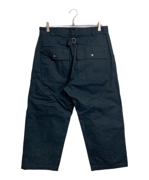 MHL（エムエイチエル）MHL (エムエイチエル) シンチバッグワイドパンツ　コットンパンツ　WORKWEAR COTTON DRILL ブラック サイズ:Lの古着・服飾アイテム