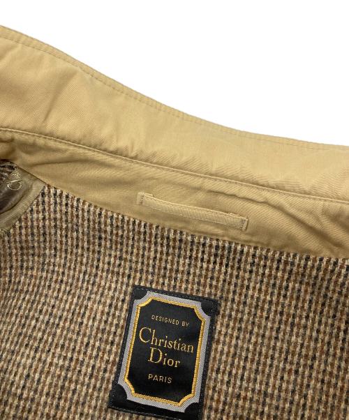 Christian Dior（クリスチャン ディオール）Christian Dior (クリスチャン ディオール) 【古着】GLENEAGLES ツイード ライナー ステンカラー トレンチ コート　80年代 ベージュ サイズ:44Rの古着・服飾アイテム